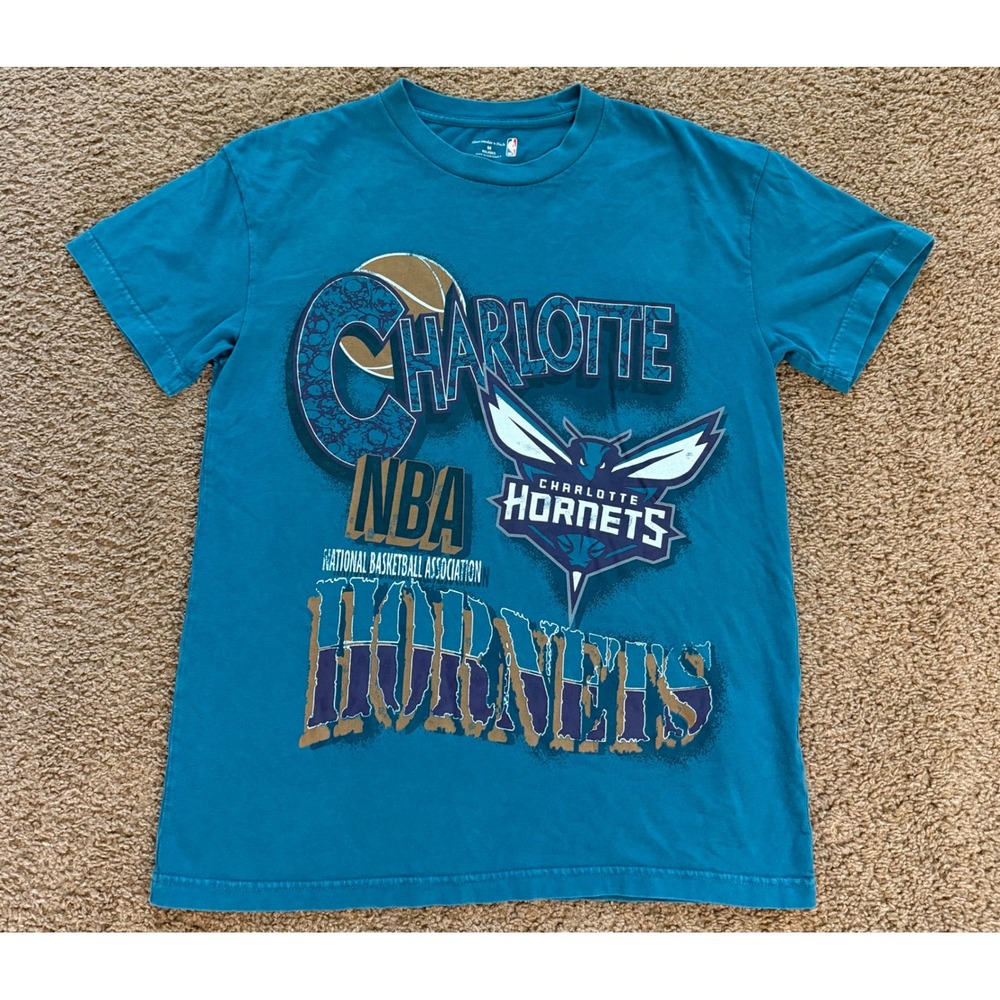 Abercrombie & Fitch NBA Charlotte Hornets Relaxed Graphic T-Shirt Teal Mens M